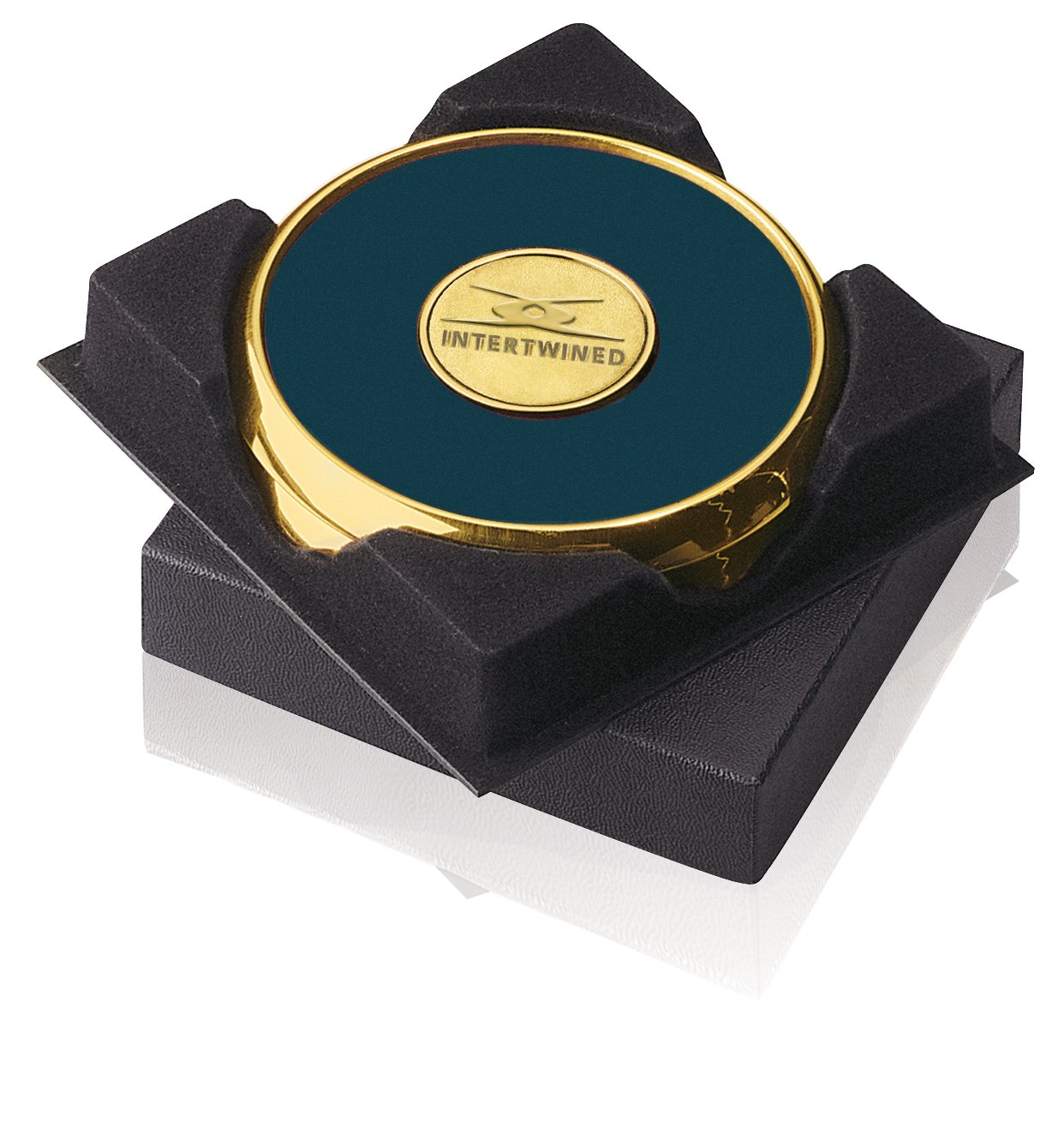 JAFFA® Two Coasters in Deluxe Black Flocked Gift Box 25