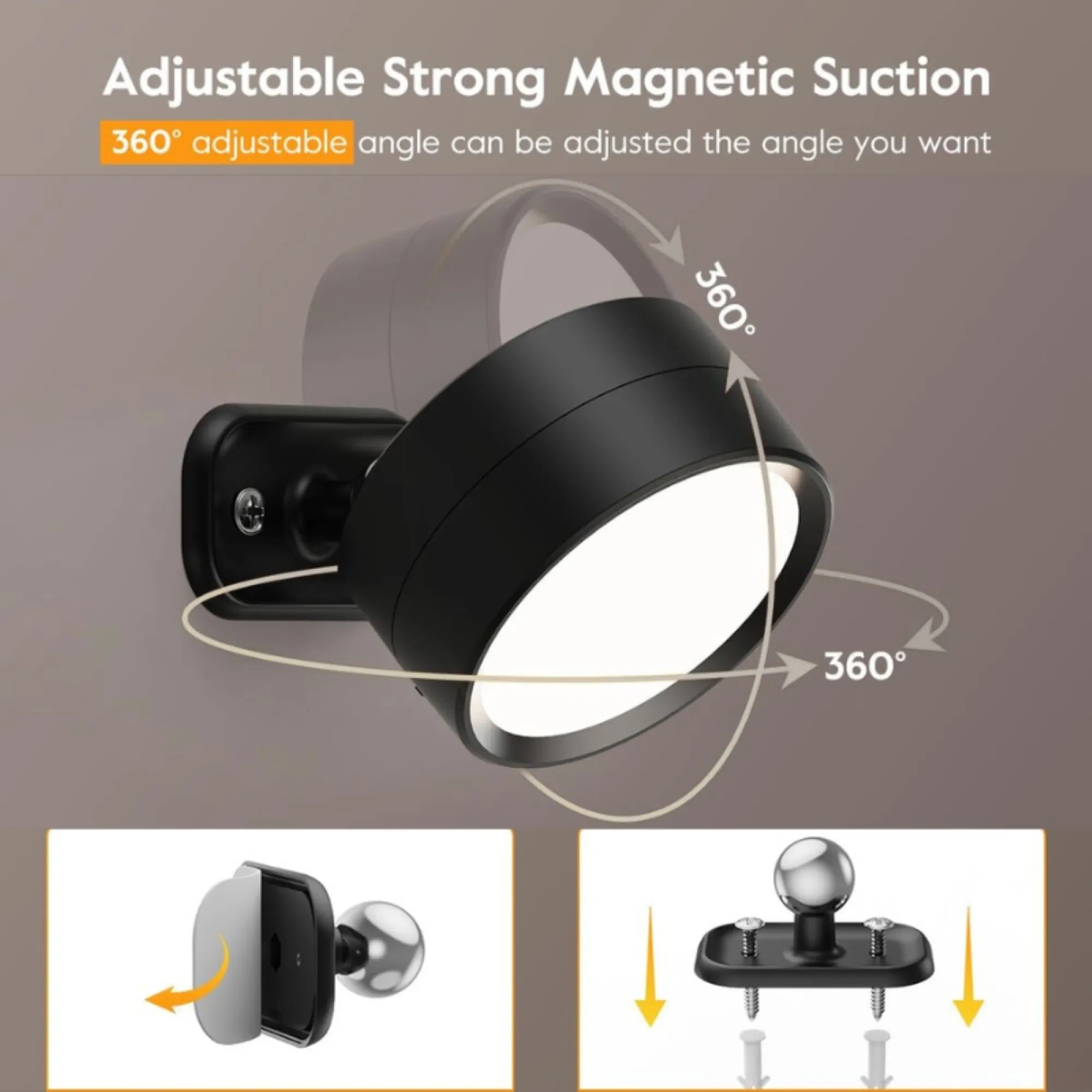 Spin Lume Magnetic Wall Lamp with Remote 5