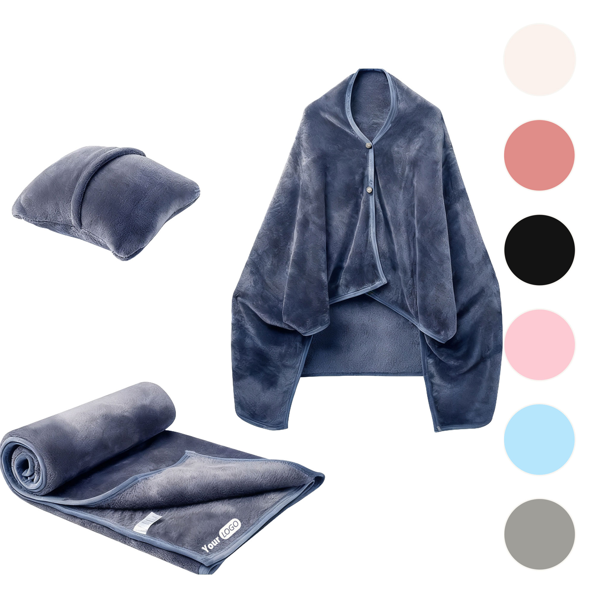 Multifunctional Compact Airplane Blanket 2
