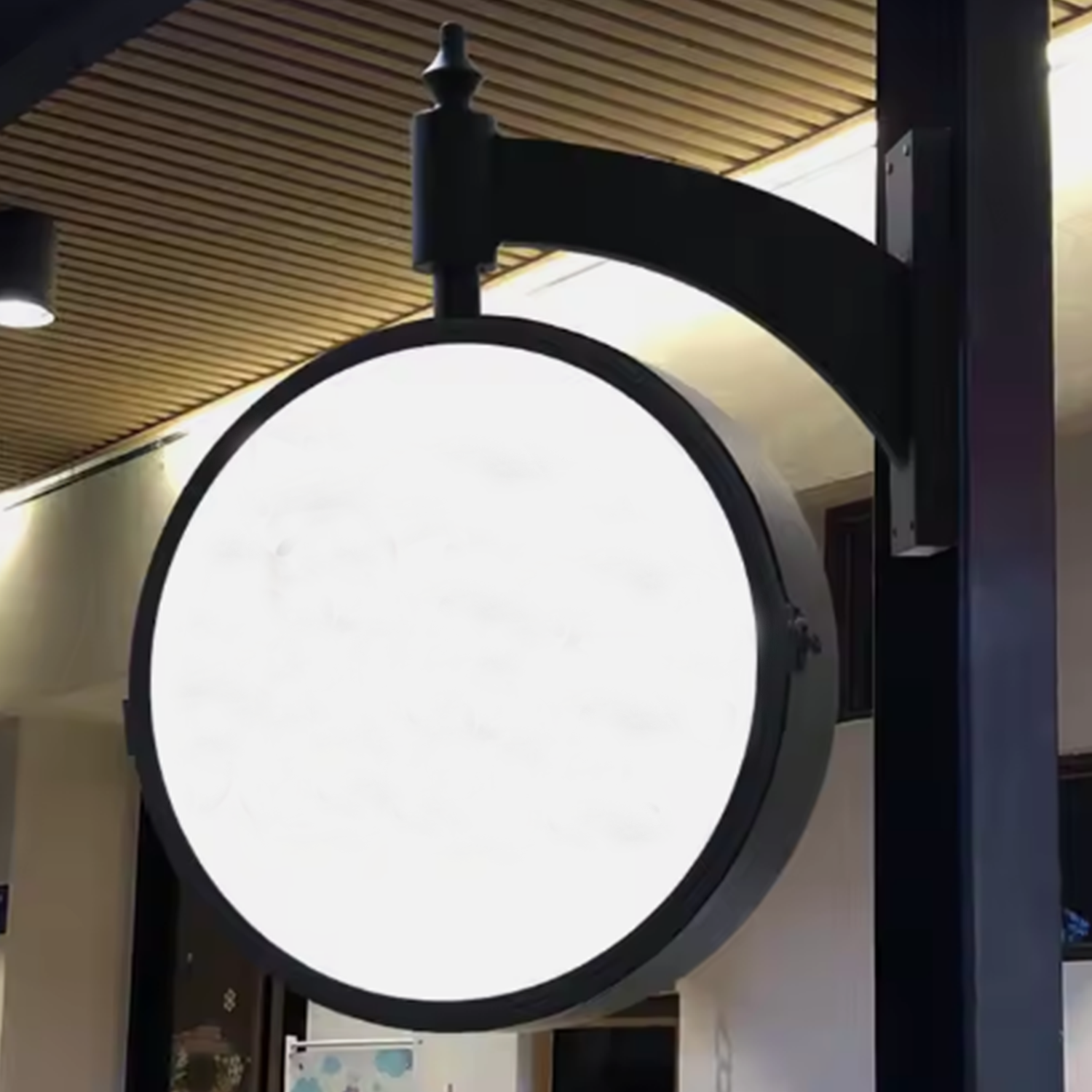 Custom LED Double-Sided Hanging Light Sign for Shops Malls 5