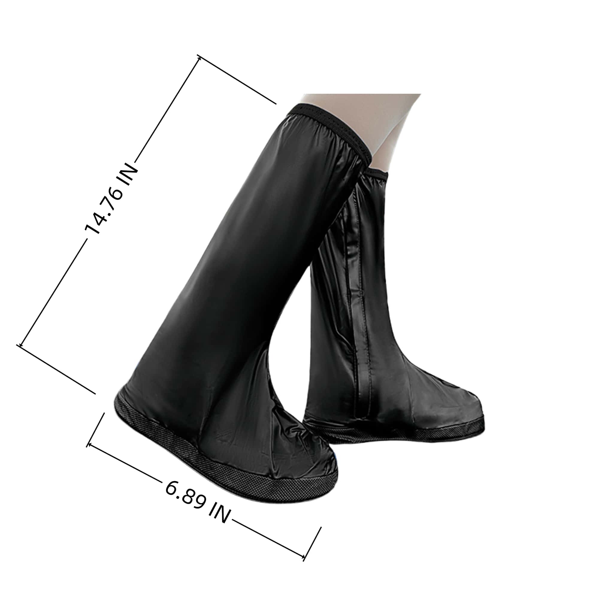 PVC High-Cut Waterproof Non-Slip Rain Shoe Covers 5