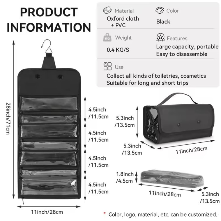 Foldable Hanging Storage Toiletry Bags 3