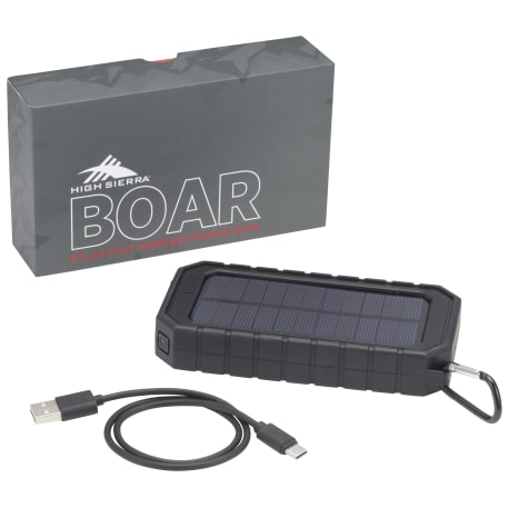 High Sierra® IPX 5 Solar Fast Wireless Power Bank 38