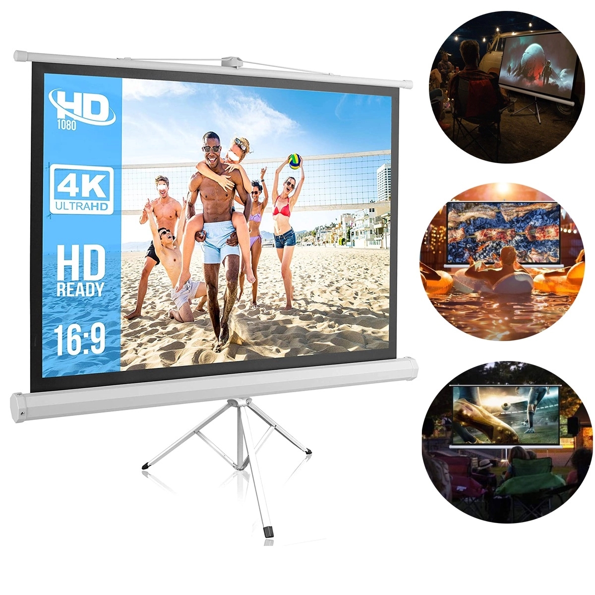 Portable Projector Screen Withtripod Stand 5