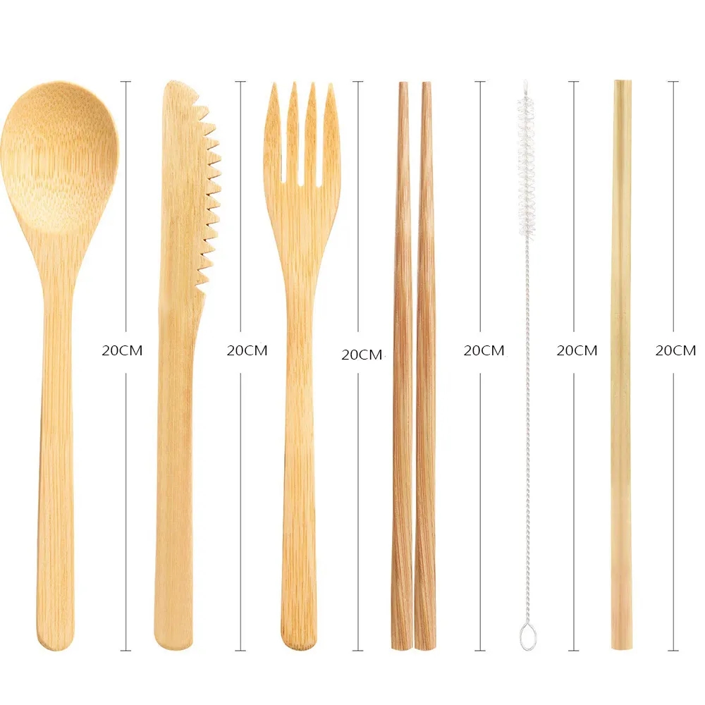 Reusable Bamboo Utensils Cutlery With Case 5