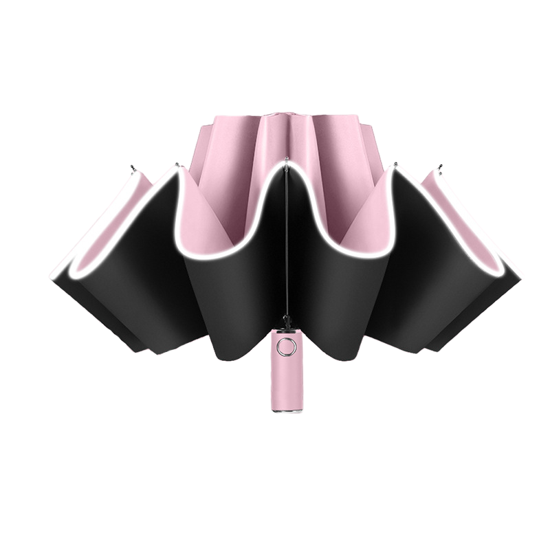 Travel Automatic Reverse Umbrella with Light Reflection 11