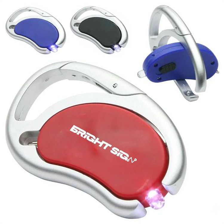 Carabiner Swivel LED Light with Ballpoint Pen 1