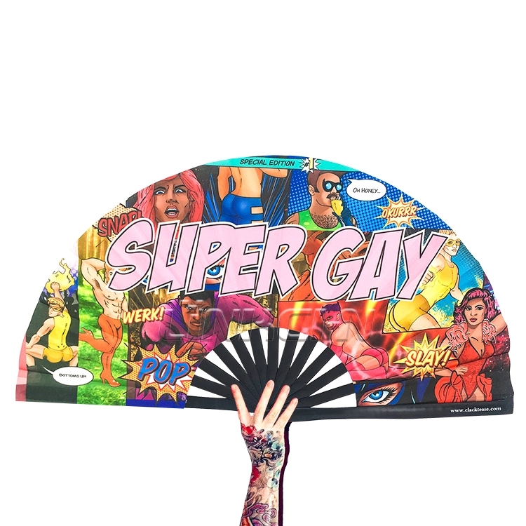 Custom Printed Large Kung Fu Fans 5