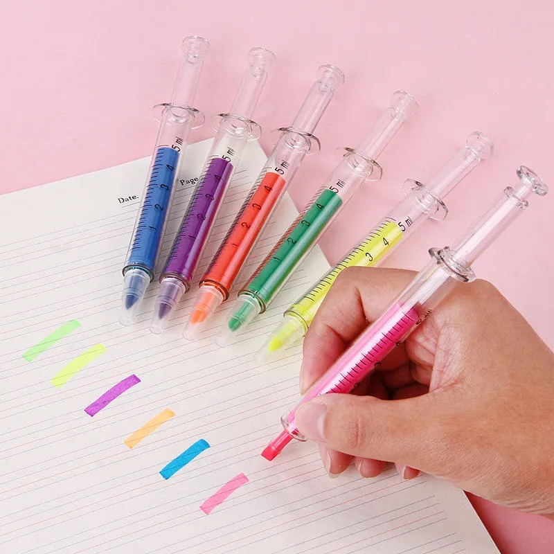 Syringe Ball Pens With Highlighter 3