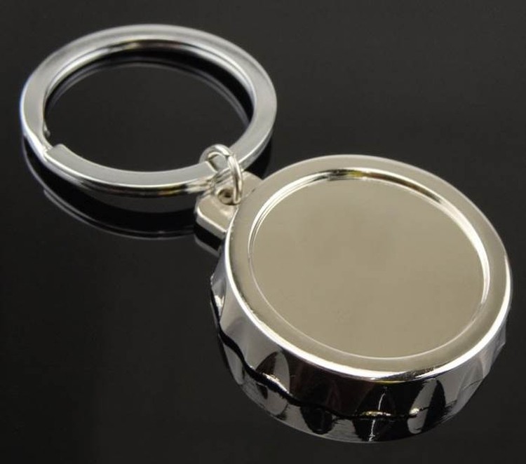 Zinc Alloy Novelty Beer Cap Shape Bottle Opener Key Chains 1