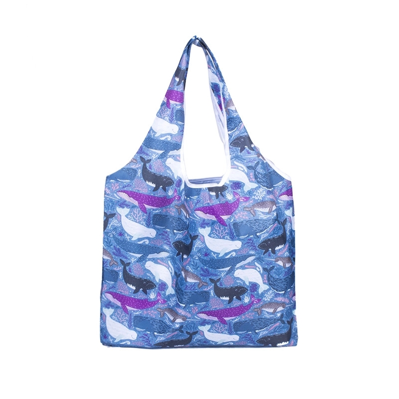 Custom 210D Rip-Stop T-Shirt Style Foldable Bag 17