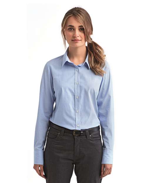 Women's Microcheck Gingham Cotton Shirt - RP320 21