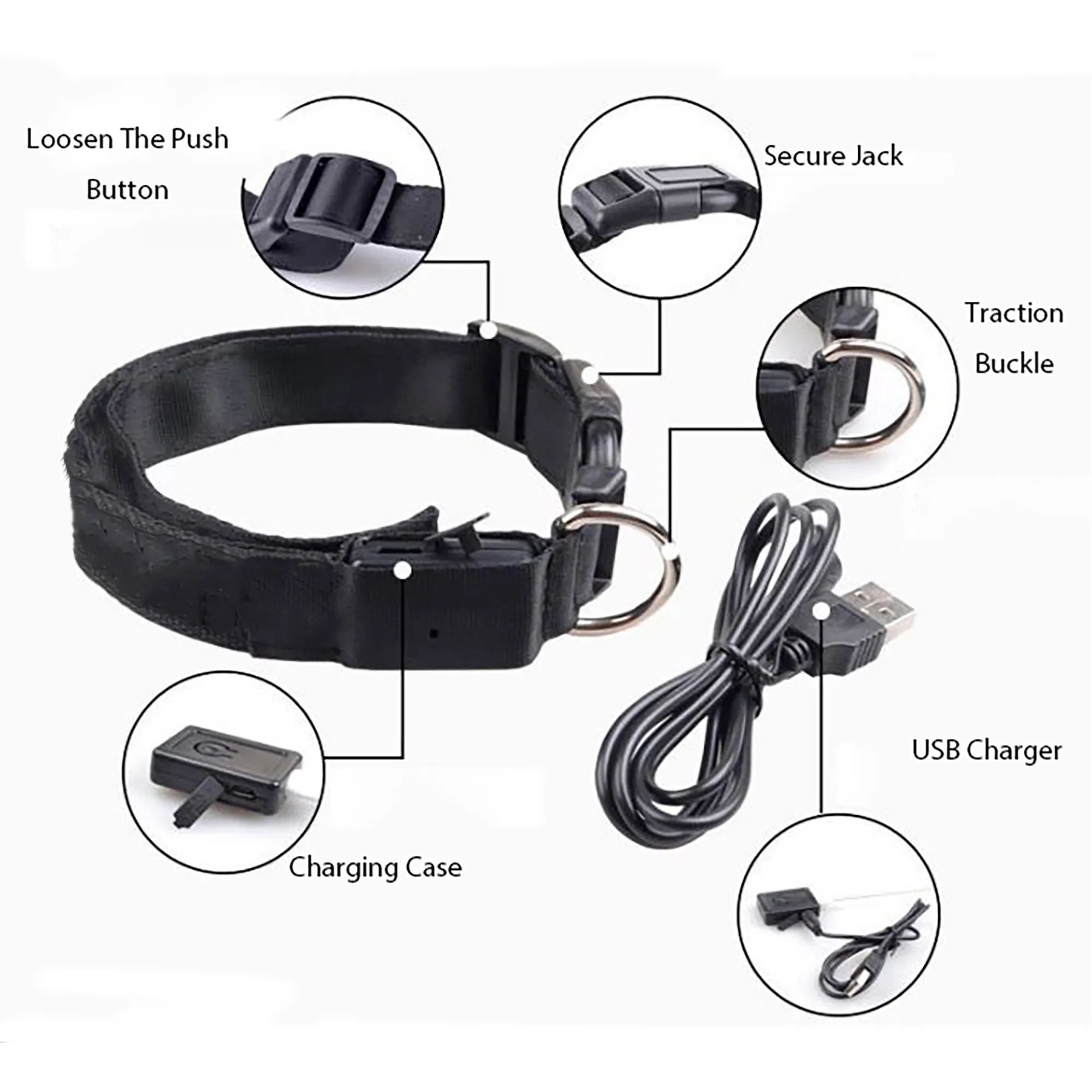 LED Dog Collar Rope MOQ 100PCS 7