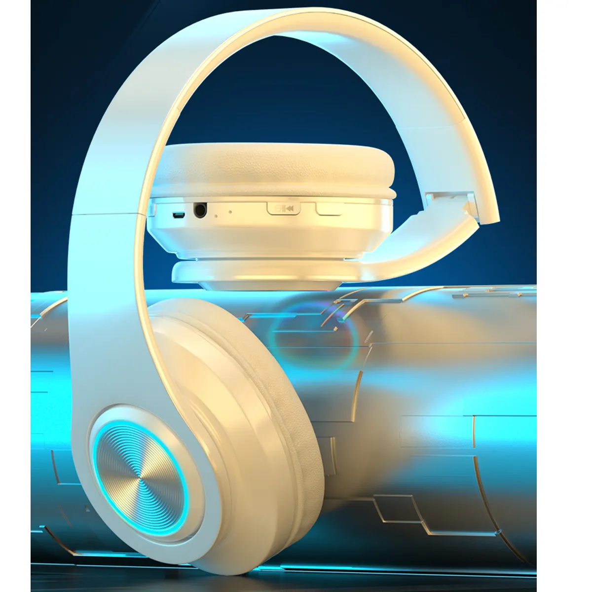 Foldable Stereo gaming Wireless Bluetooth over ear Headphone 8