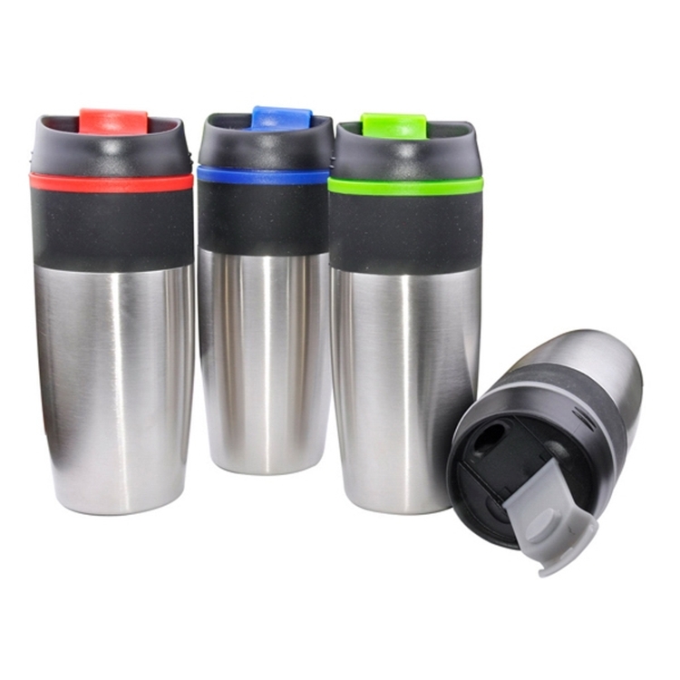 15.oz Stainless Steel Mug With Flip Up Lid 2