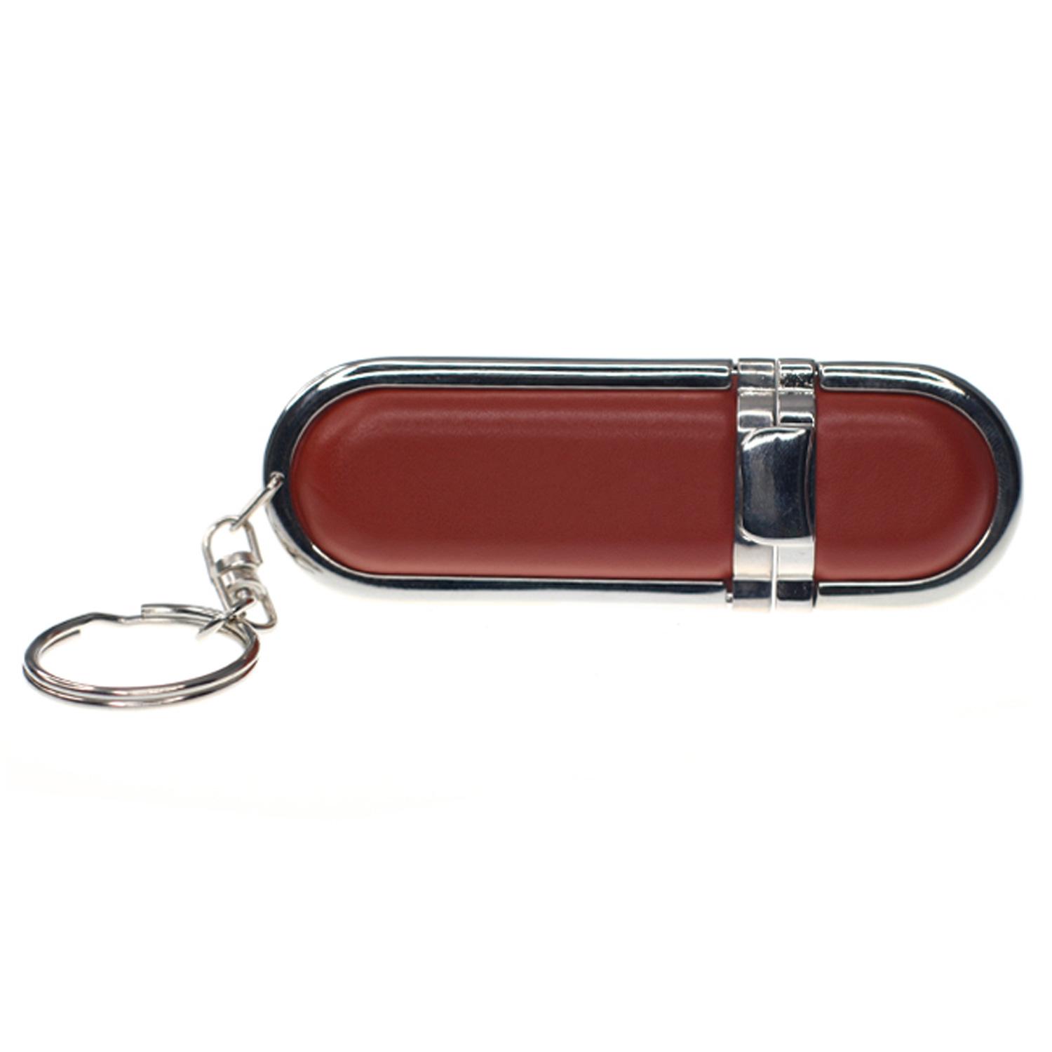 Nez Leather USB Drive with Keychain 3