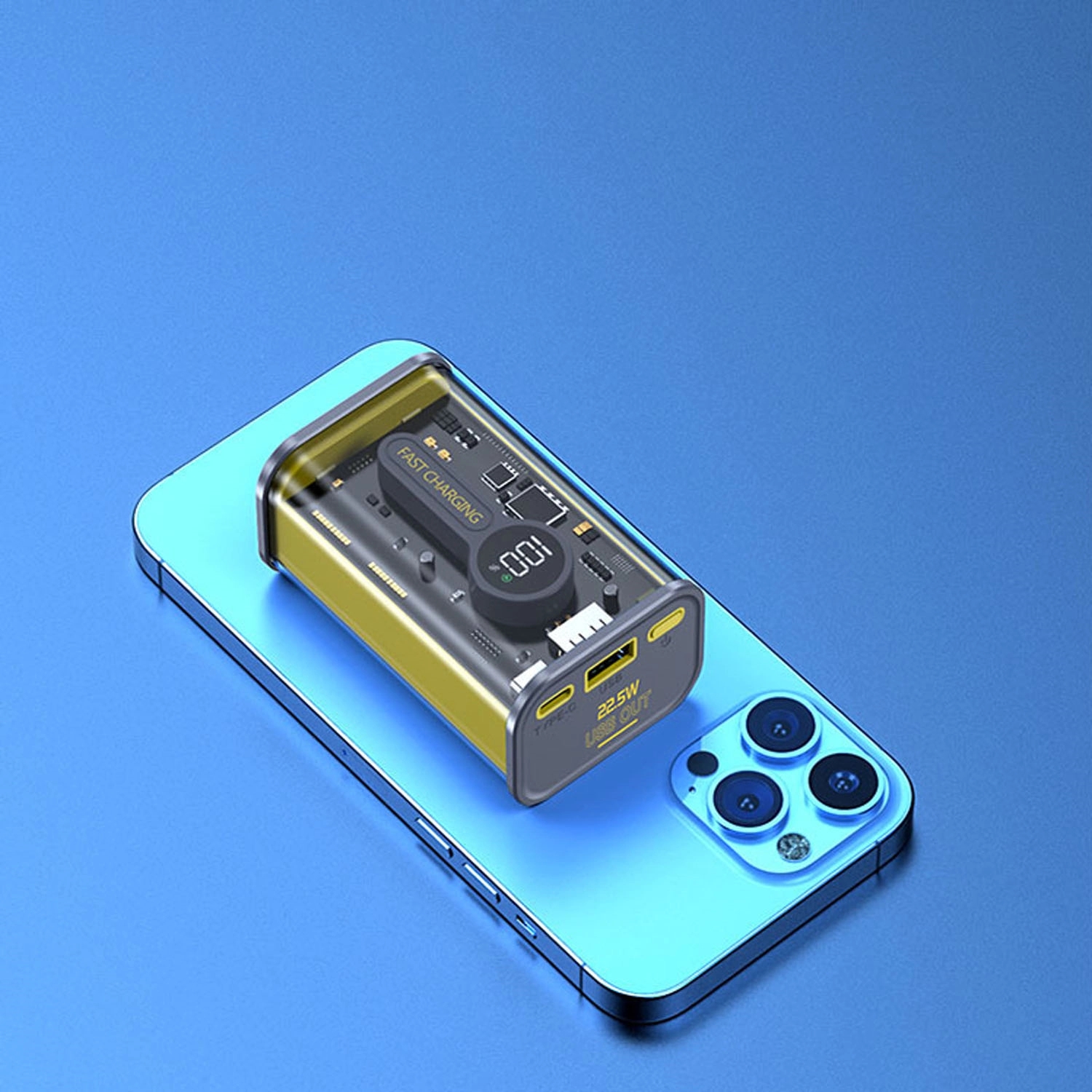 10000Mah See-Through Design Portable Charger 22.5W 1