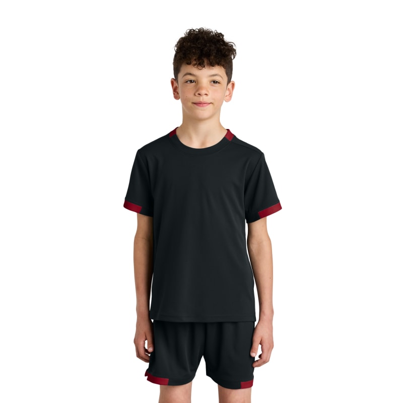 Sport-Tek Youth Club Short Sleeve Crew 57