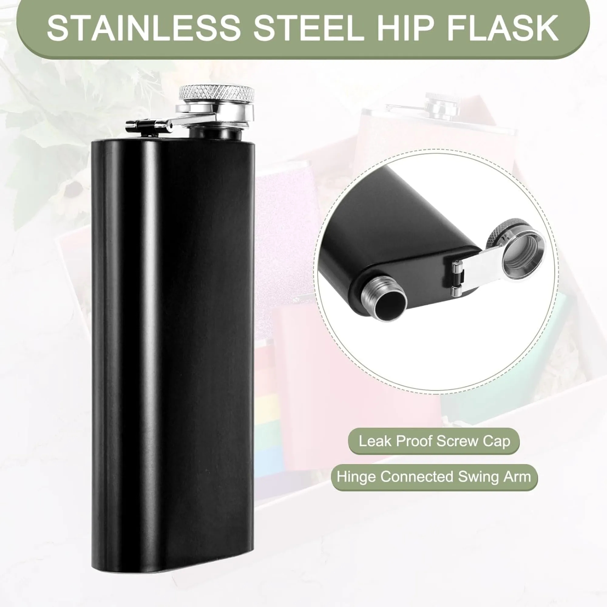 Stainless Steel Portable Pocket Flask 4