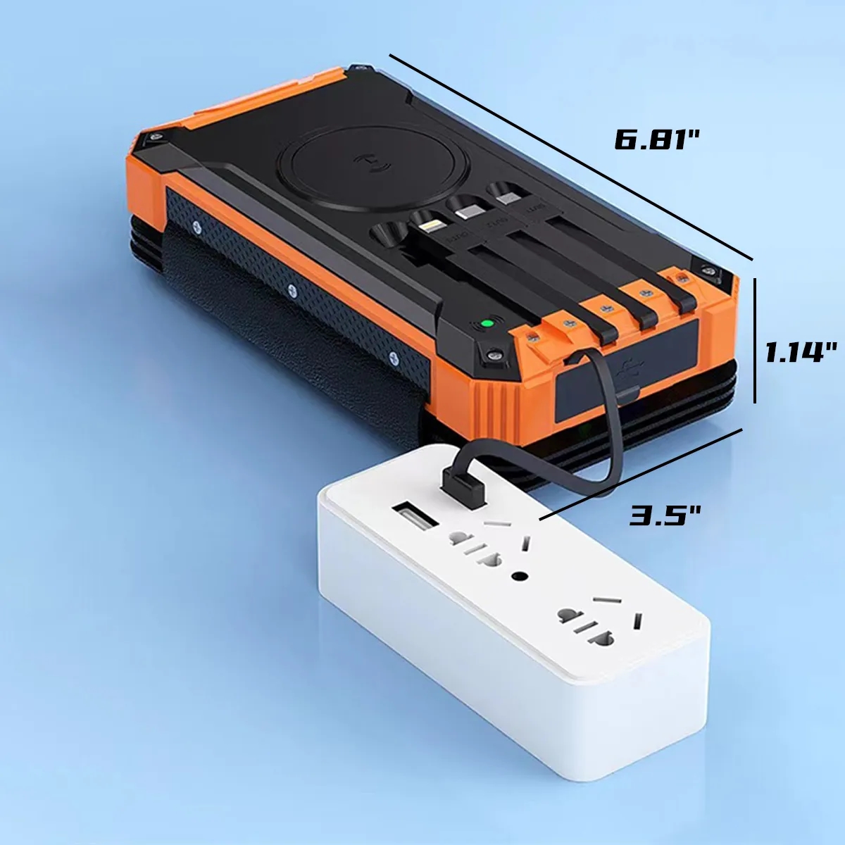 20000mAh Solar Charger with 4 Panels Power Bank 4