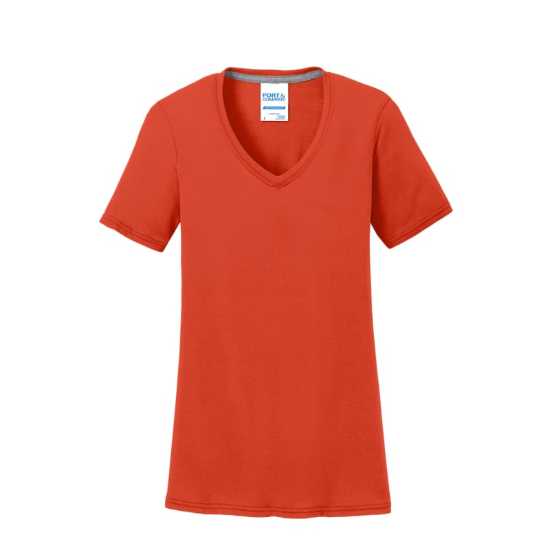 Port & Company Women's Performance Blend V-Neck Tee. 16