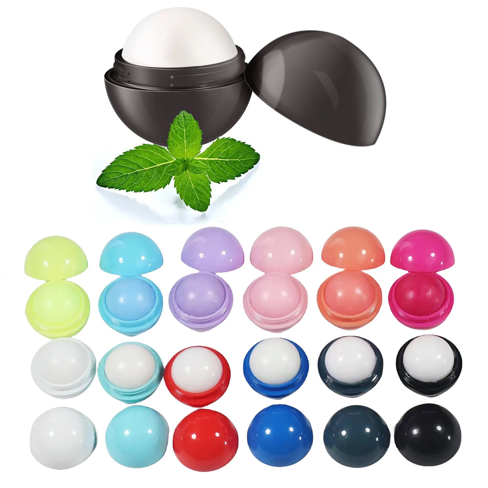 MOQ 100pcs Cute Round Lip Balm In Candy Color