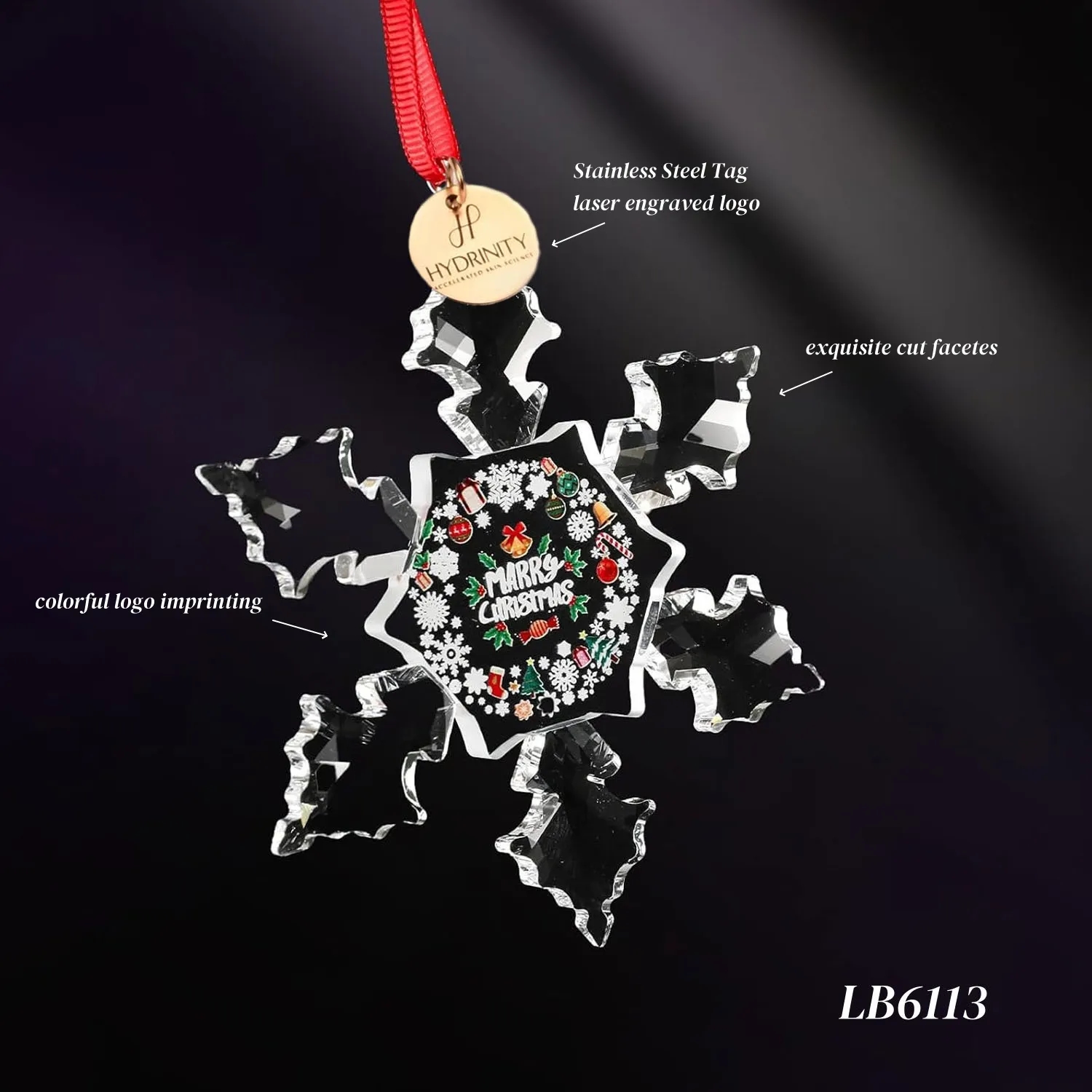 Crystal Snowflake Ornaments Home Hanging Decor 2