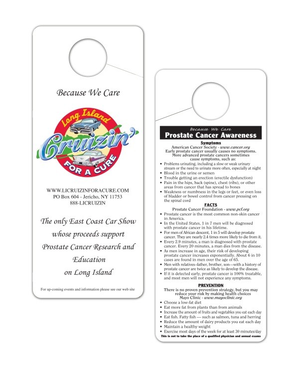 Prostate Cancer Awareness Hang Tag 2