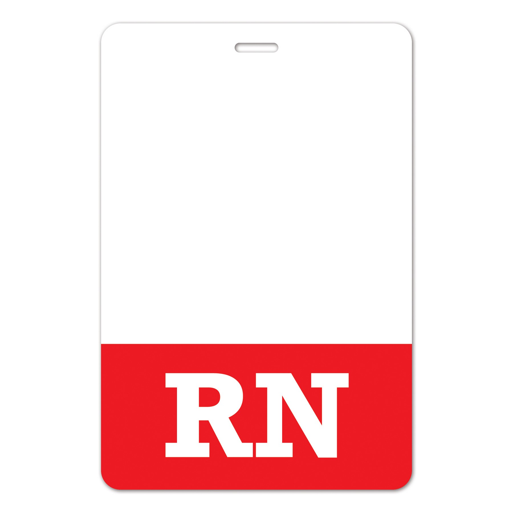 USA Made Laminated Plastic Tall Rectangle Badge Talker with Tag Slot (4"x 6") 1