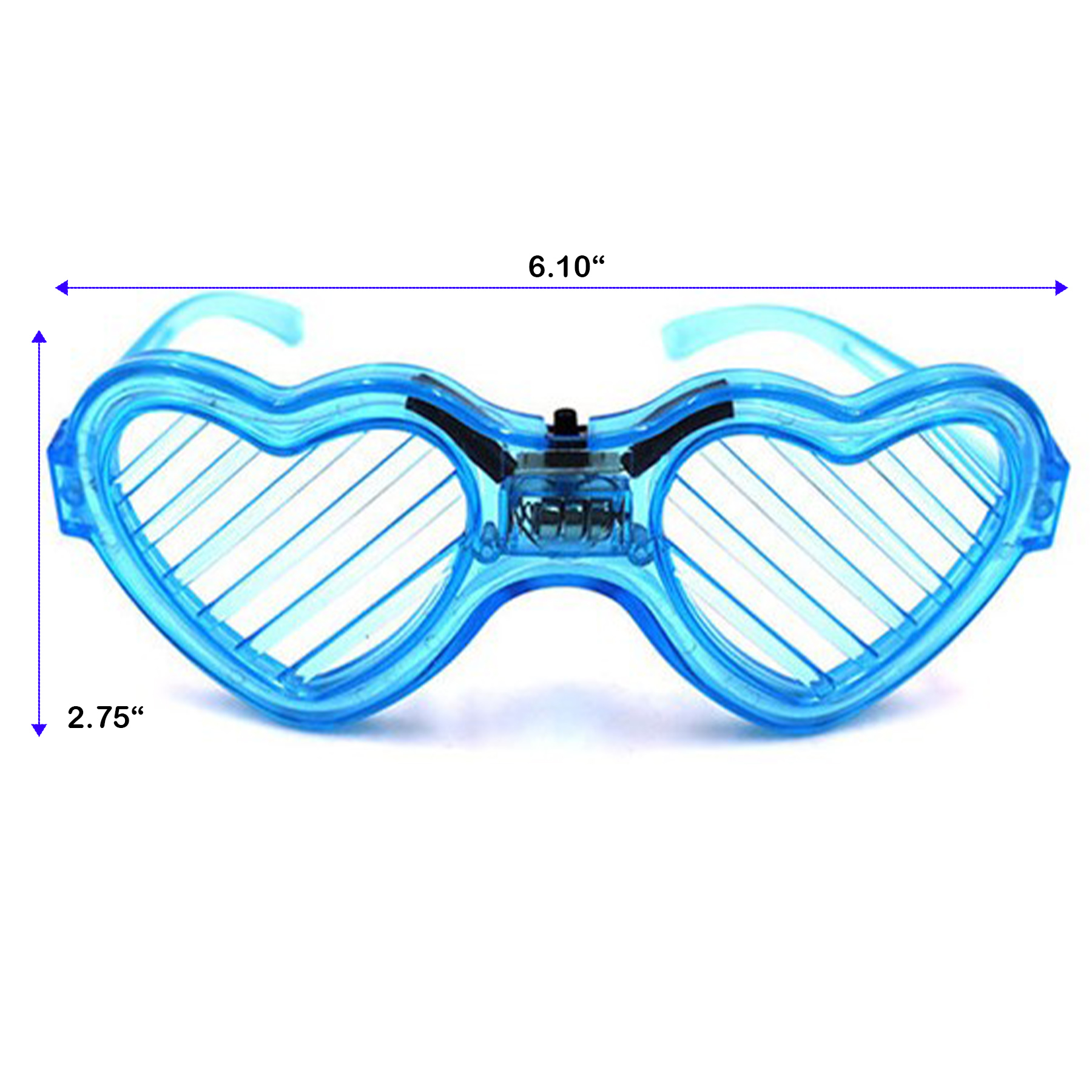 Fashion Heart Shaped Decorative Light up Glasses 2