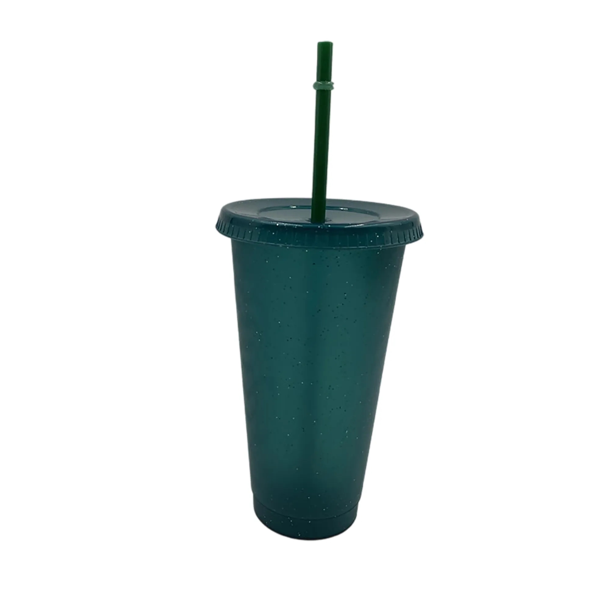 24 Oz Sparkle Plastic Straw Cup 17