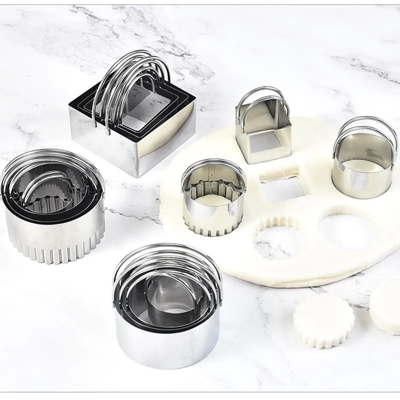 5 Pieces Biscuit Cutter Set With Handle 5