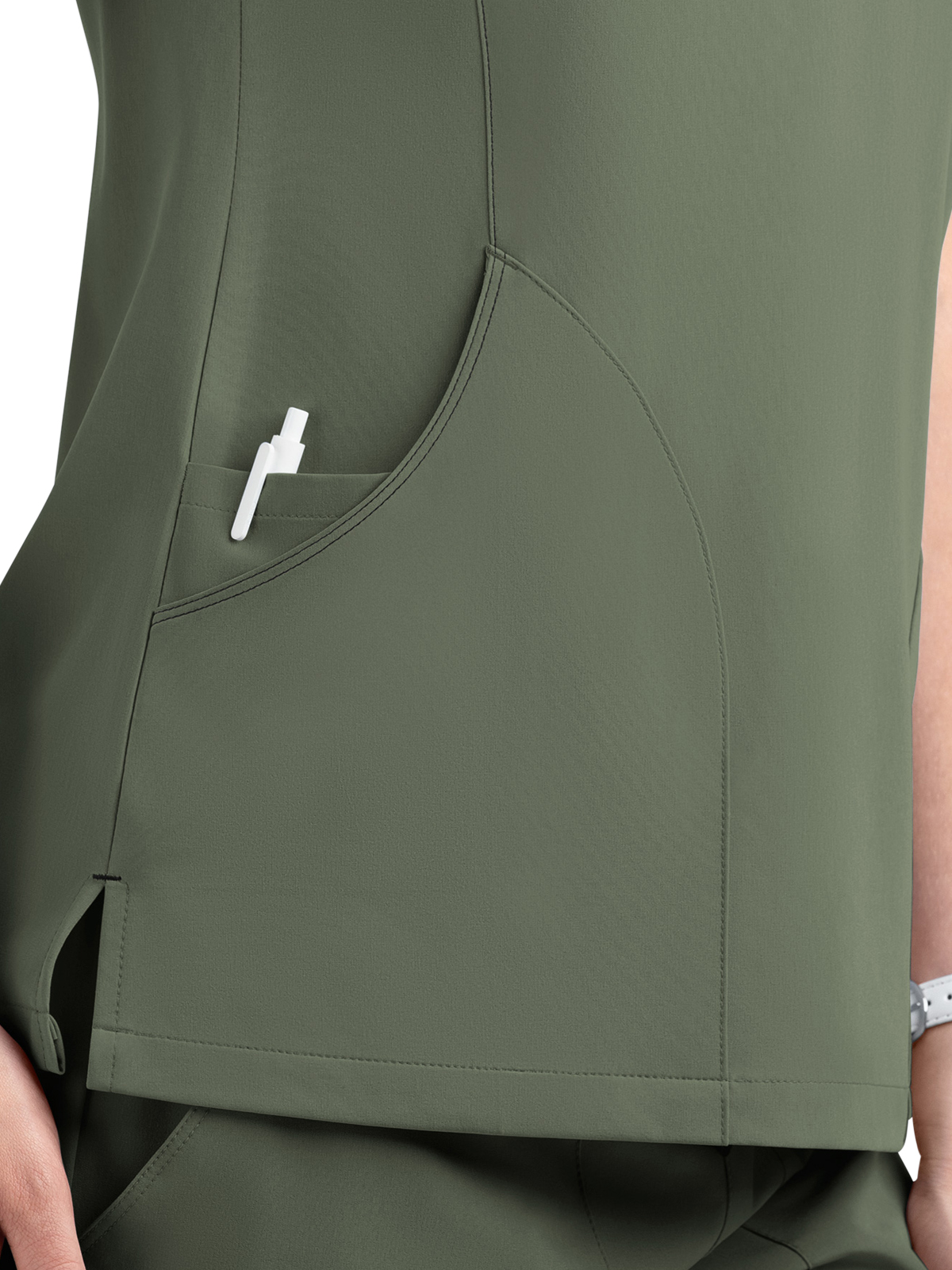 Maevn - Matrix Impulse - Women's Three-Pocket Contrast Stitching V-Neck Top 22