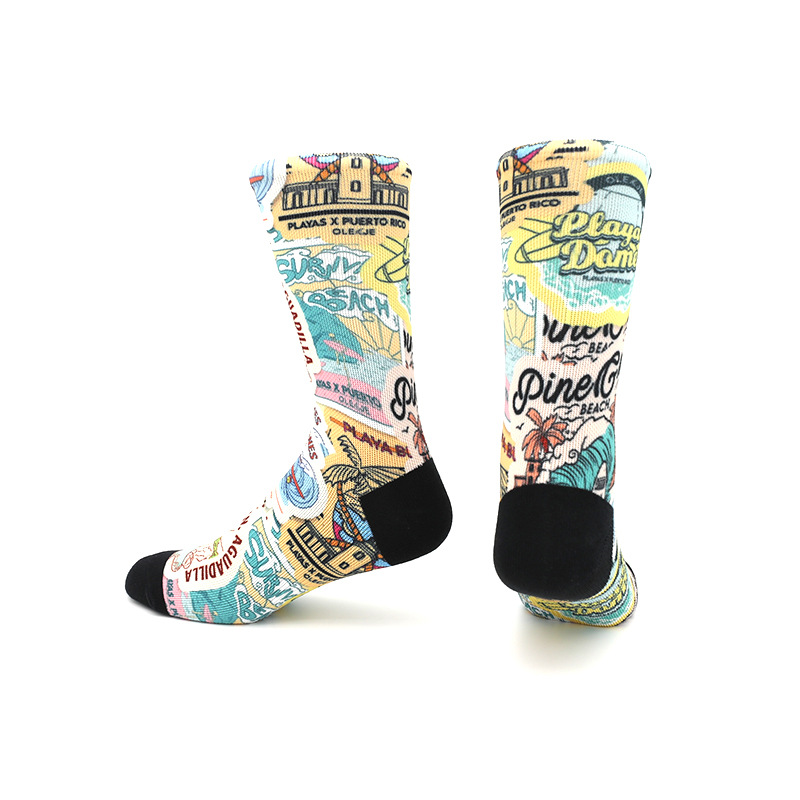 Full Color Dye Sublimation Quick Dry Athletic Socks 2
