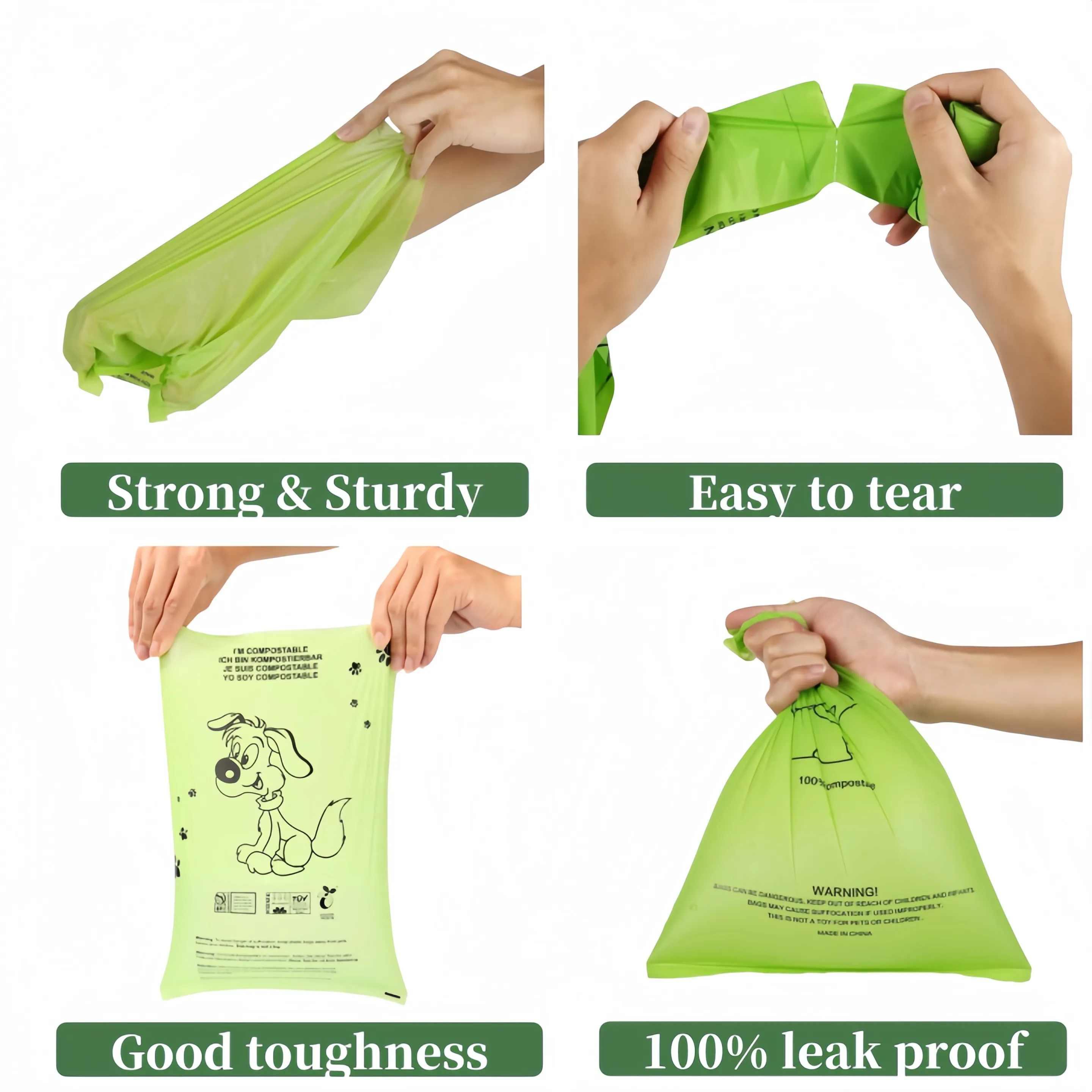 20PCS/ Roll Disposable Garbage Dog Poop Bags 3