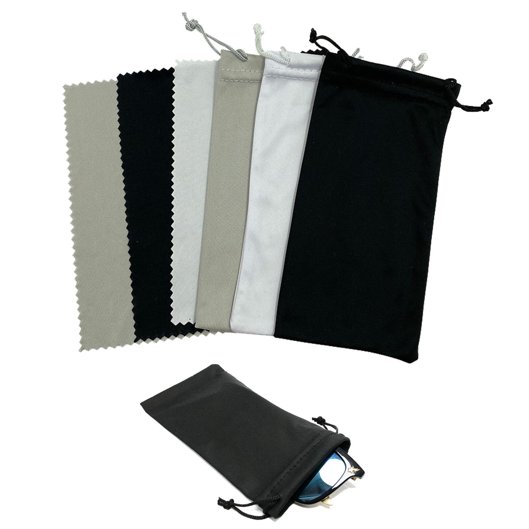 Microfiber Glass Cloth W/ Pouch Set 2