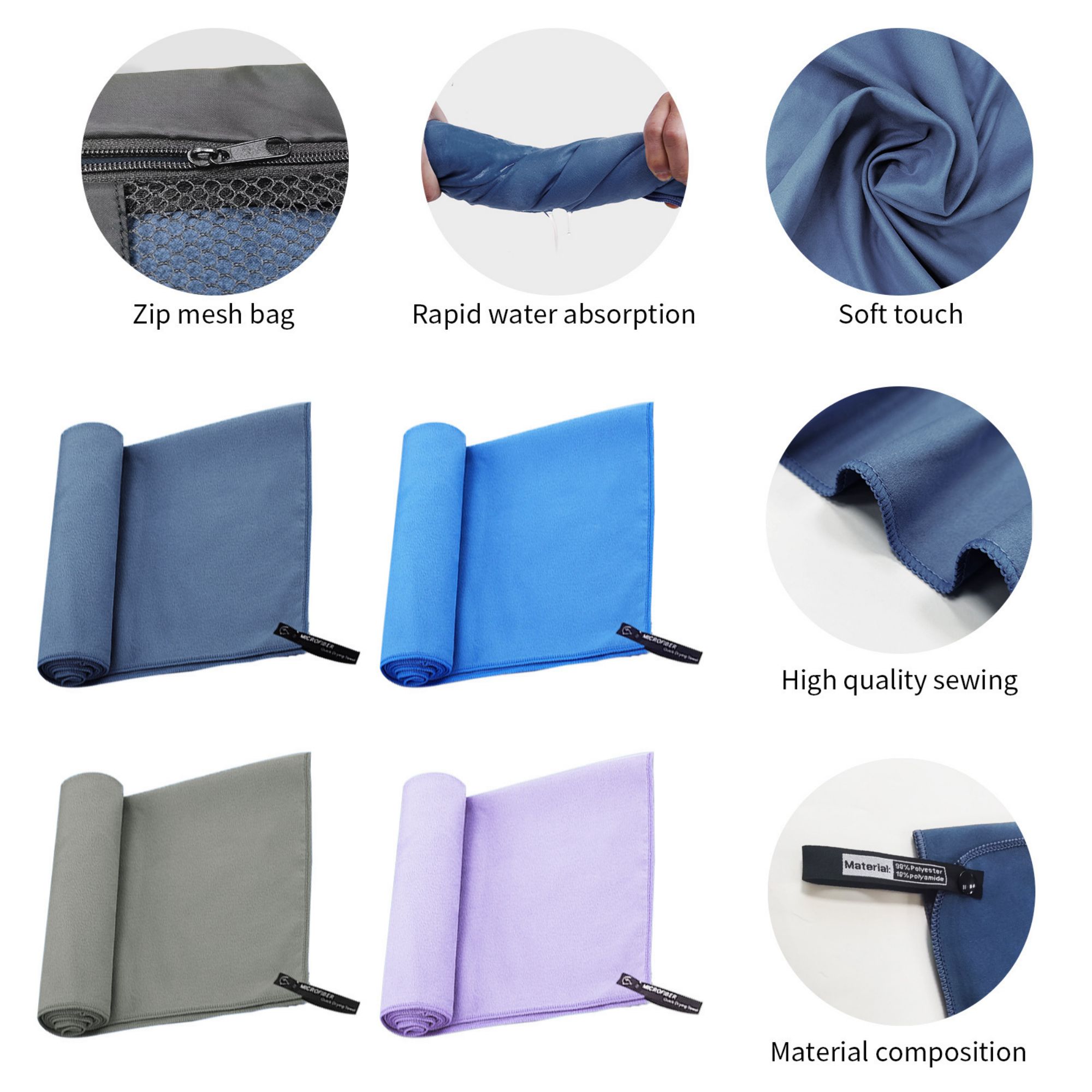 Microfiber Travel & Gym & Camping Towel 3