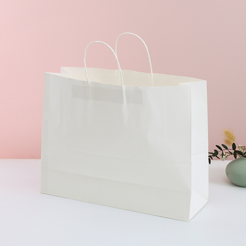 Extra Large Size Kraft Paper Shopper Tote bags(15 3/4" * 5 1/8" * 12 3/16") 13