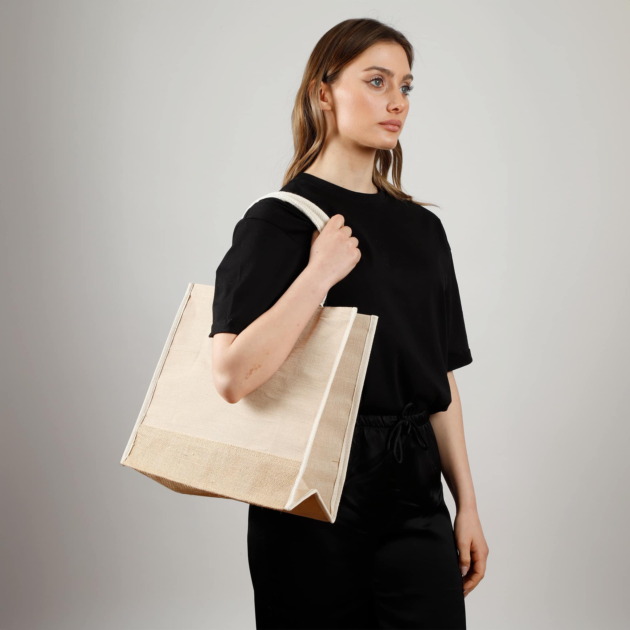 Juco Market Tote Bag, custom tote bag with logo imprint 3