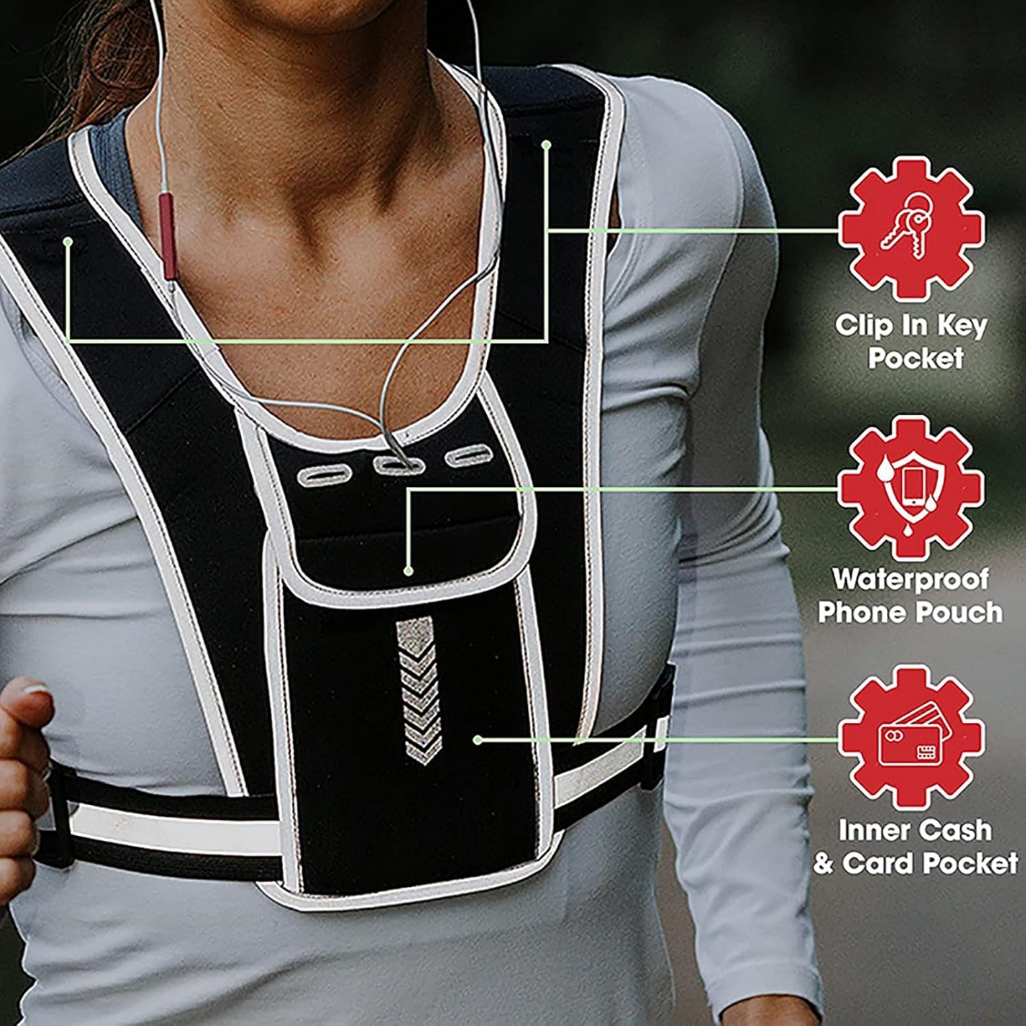 Adjustable Reflective Running Vest 4