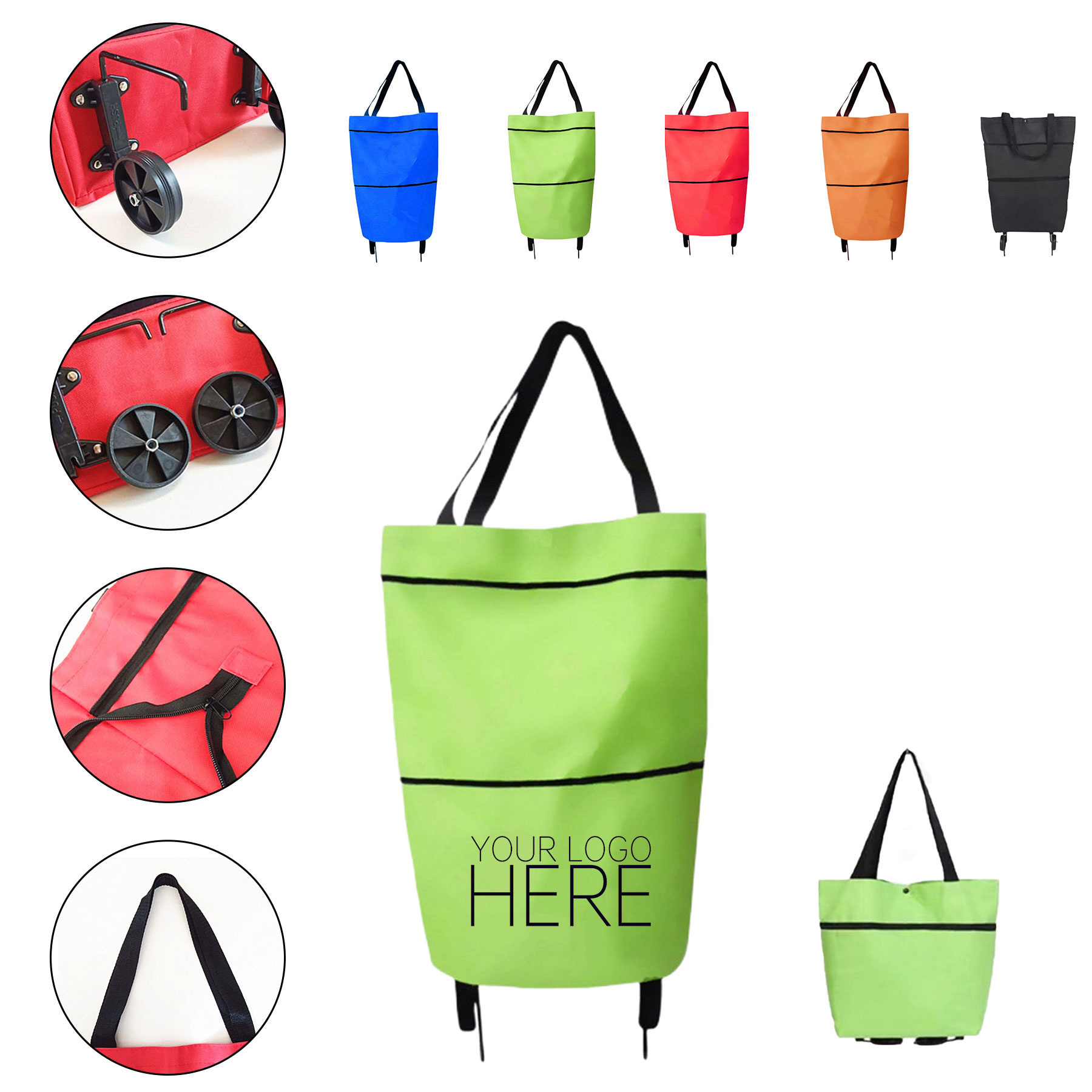 Folding Shopping Bag With Wheels 2