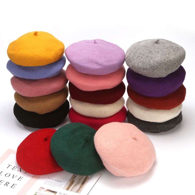 Wool Beret Cap easily folded away to pack into your handbag 4