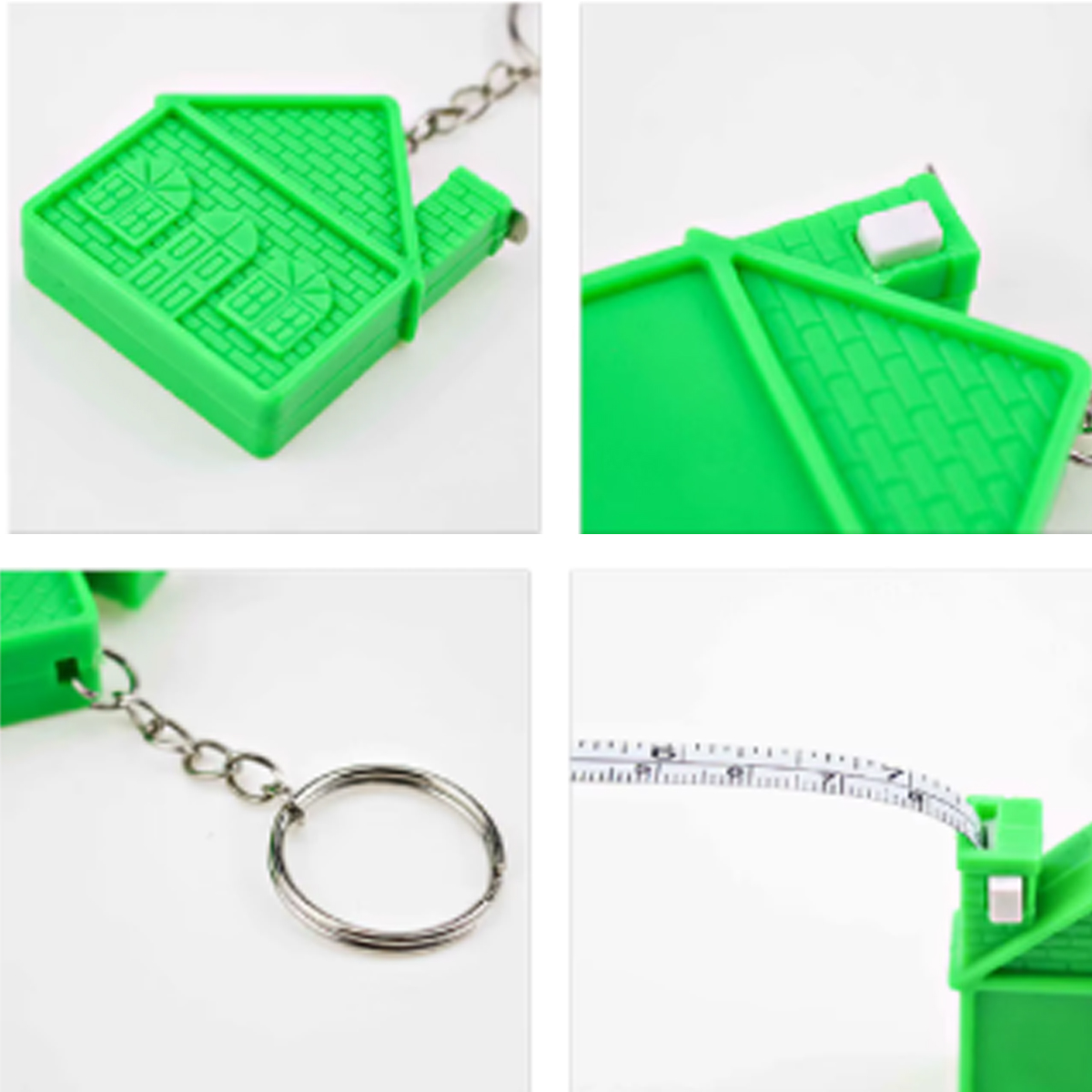 Custom House Shaped Mini Tape Measure Keychain 6
