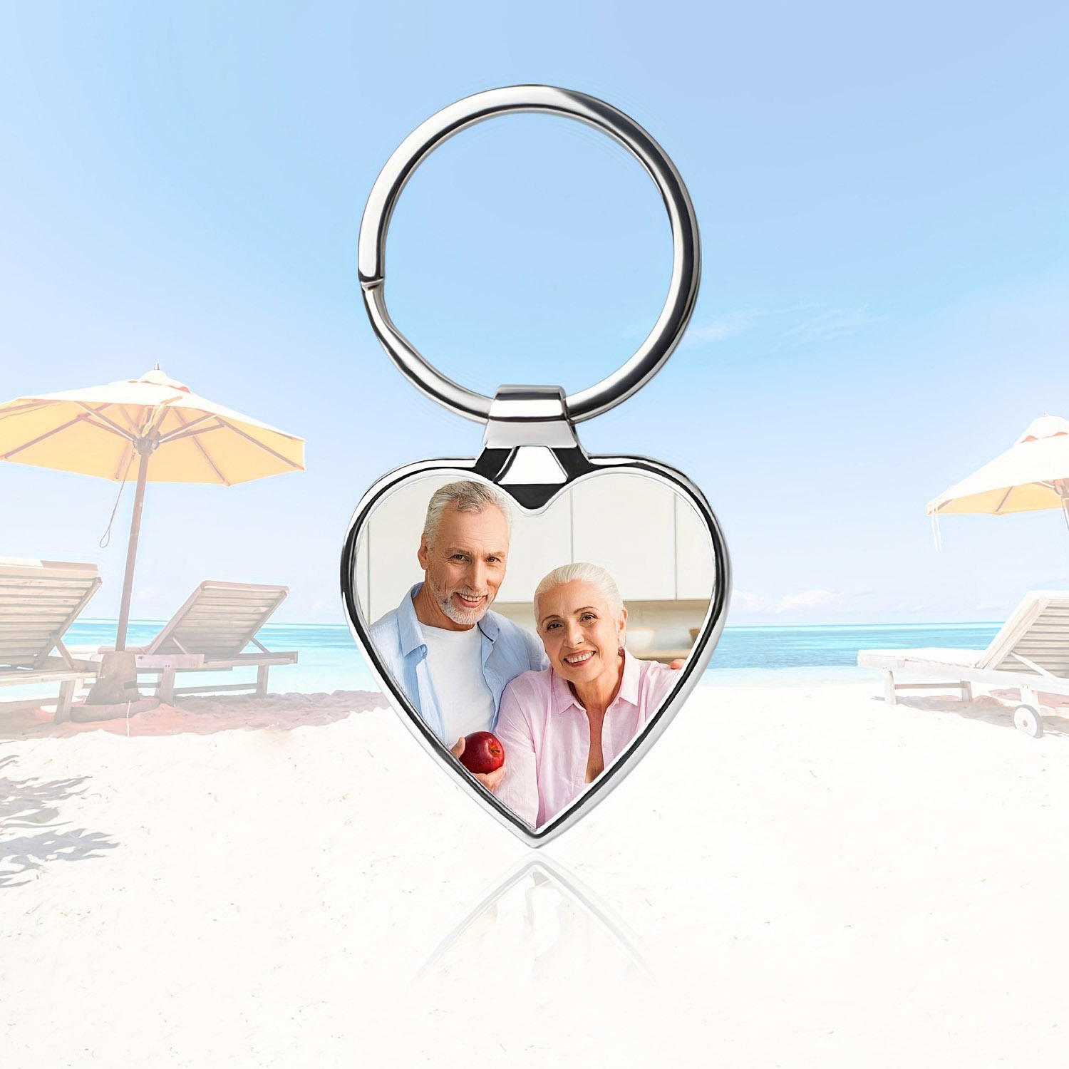 Custom Heart Shape Metal Keychains 9