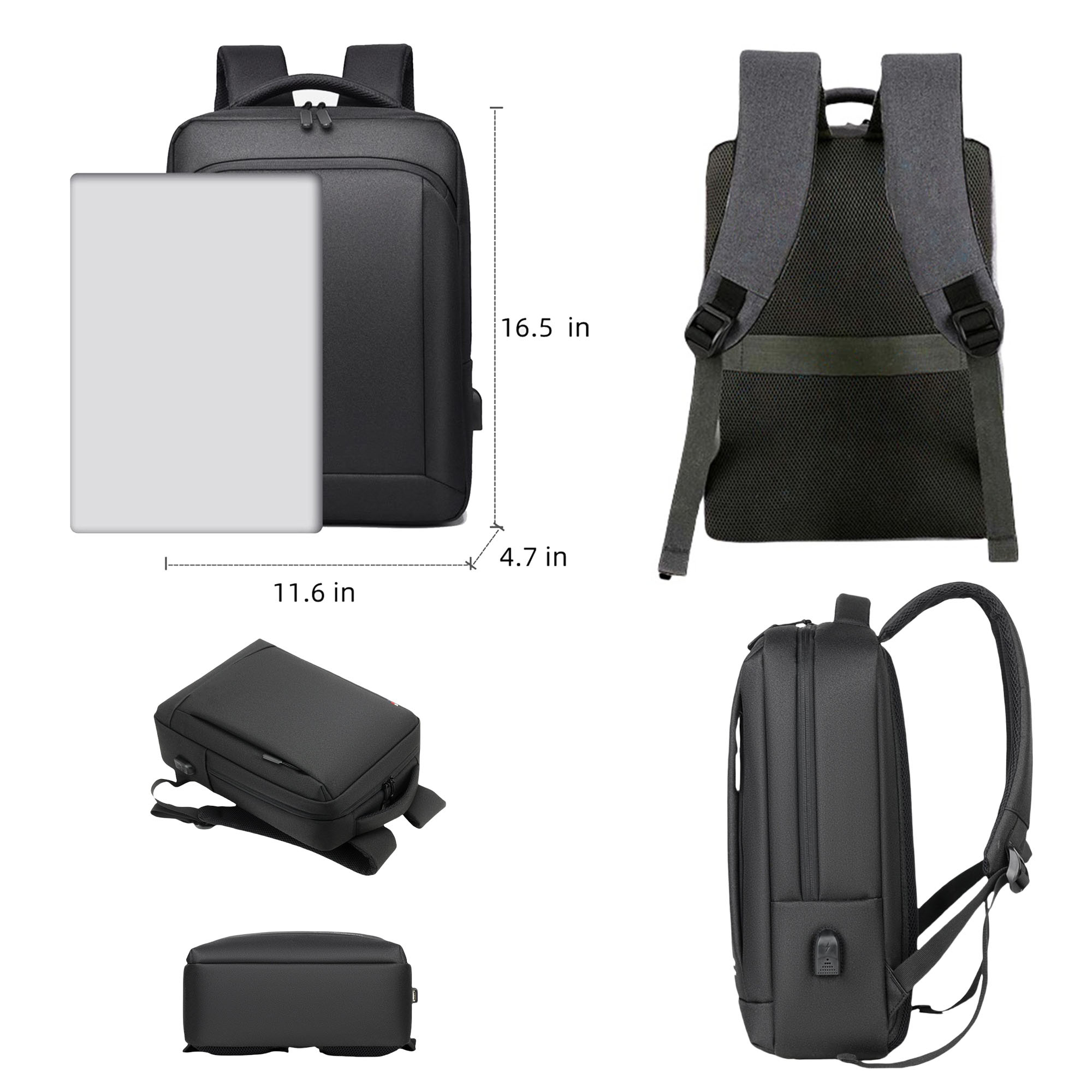 15.6 inch Laptop Backpack With USB Charging Port 4