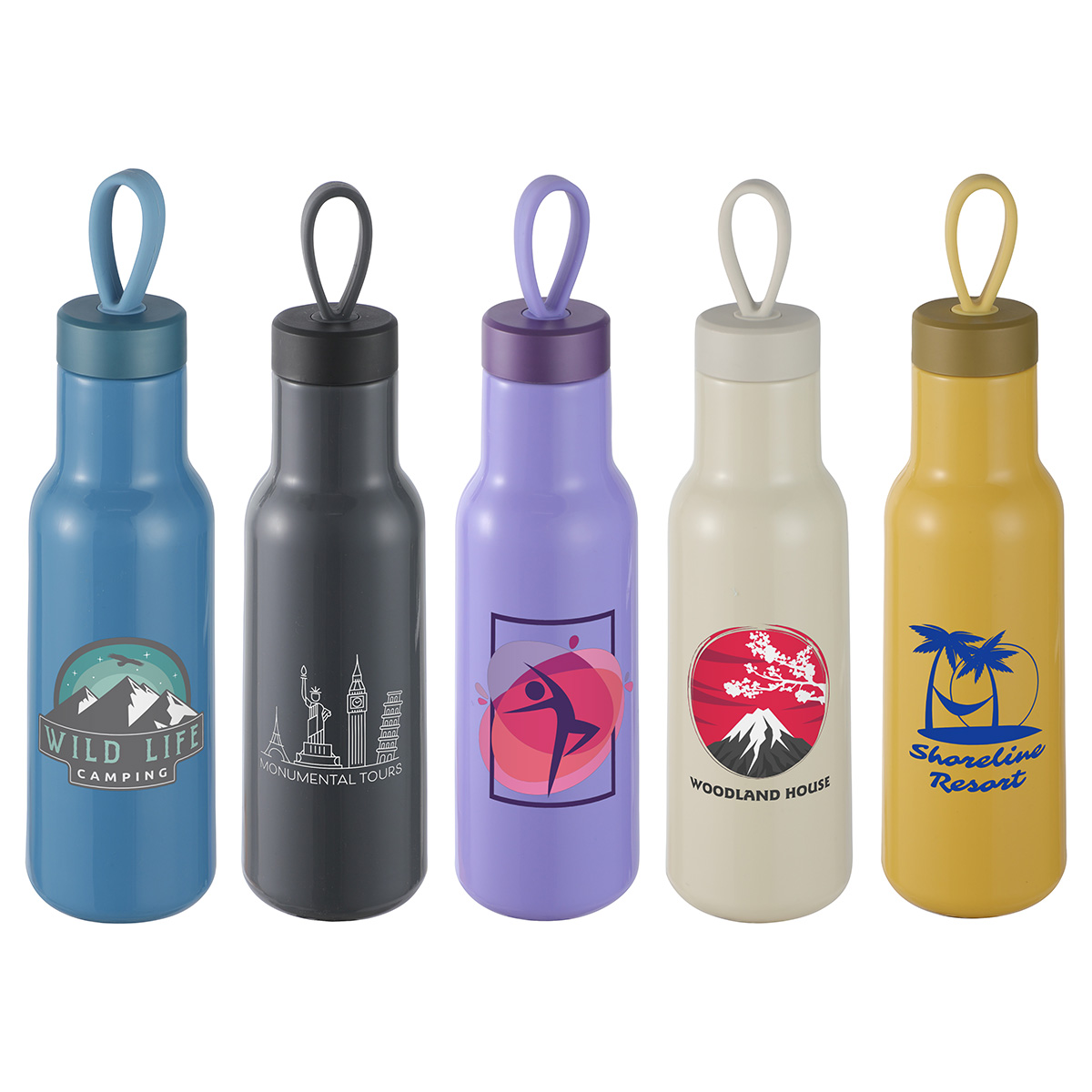 Cameo 23 oz PLA Sports Bottle with Silicone Loop Handle, custom plastic water bottle with logo imprint 27