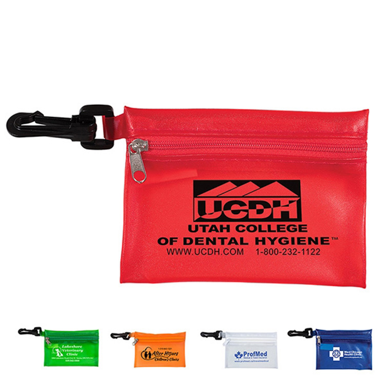Translucent Zipper Storage Pouch with Plastic Hook 1