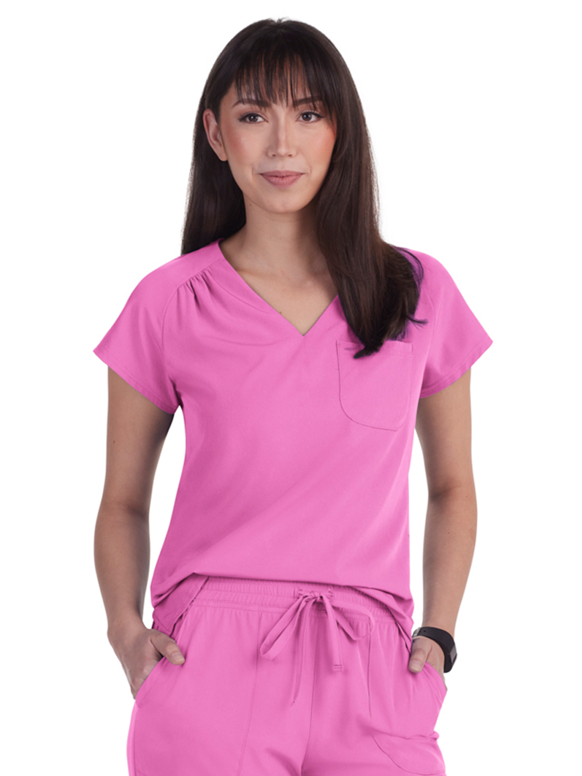 koi - Planet koi - Women's One-Pocket Heart-Shaped Neckline Eco-Friendly Kailani Top 22