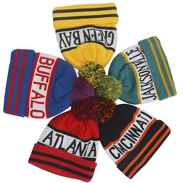 Custom Knitted Pom Jacquard Beanie 11