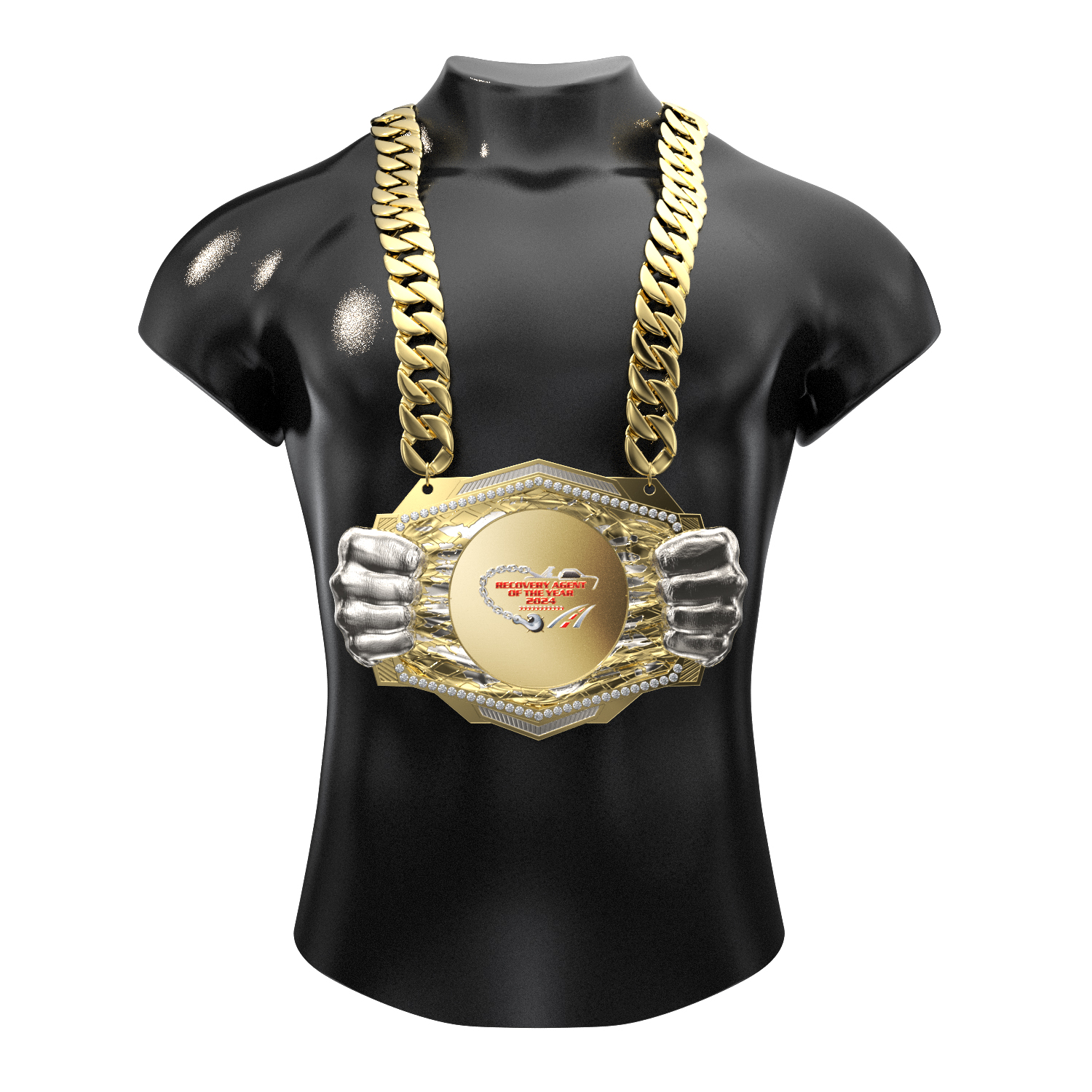 Express Vibraprint® Knock Out Champ Chain w/ Chain 8